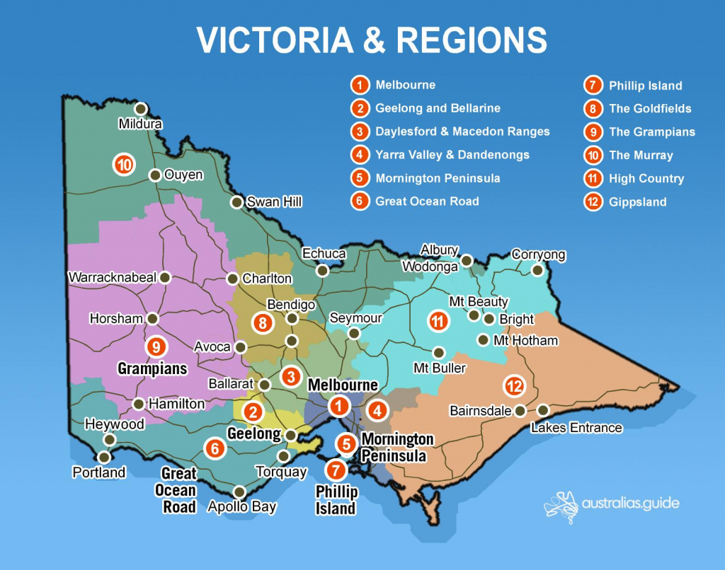 Map Of Victoria | Victoria - Australia&amp;#039;s Guide in Printable Map Of Victoria