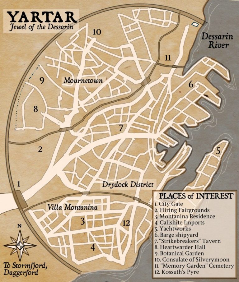 Map Of Yartar | Storm King's Thunder | Fantasy City Map, Fantasy Map ...