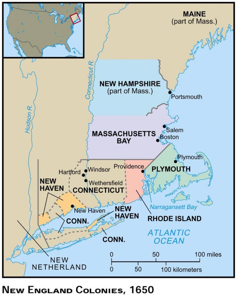 Maps, Charts & Graphs throughout New England Colonies Map Printable
