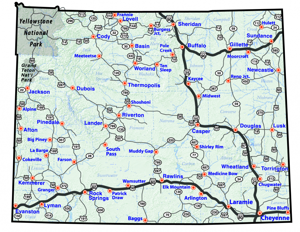 Maps for Printable Road Map Of Wyoming