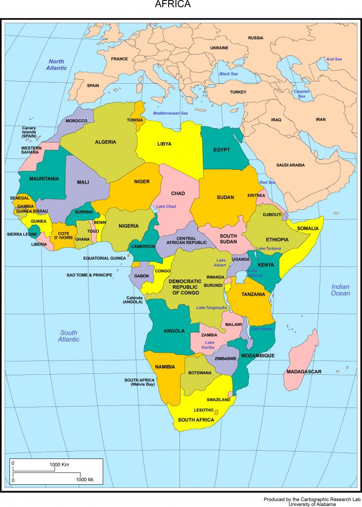 Maps Of Africa with regard to Printable Map Of Africa With Countries ...