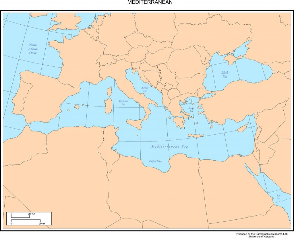 Maps Of Europe inside Mediterranean Map Printable