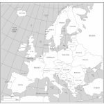 Maps Of Europe Intended For Printable Black And White Map Of Europe