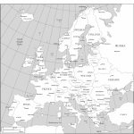 Maps Of Europe Regarding Europe Map Black And White Printable