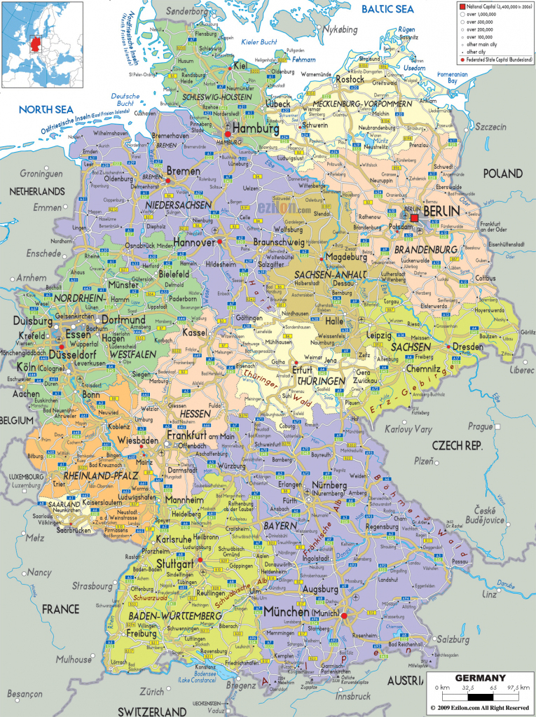 Maps Of Germany | Detailed Map Of Germany In English | Tourist Map regarding Free Printable Map Of Germany