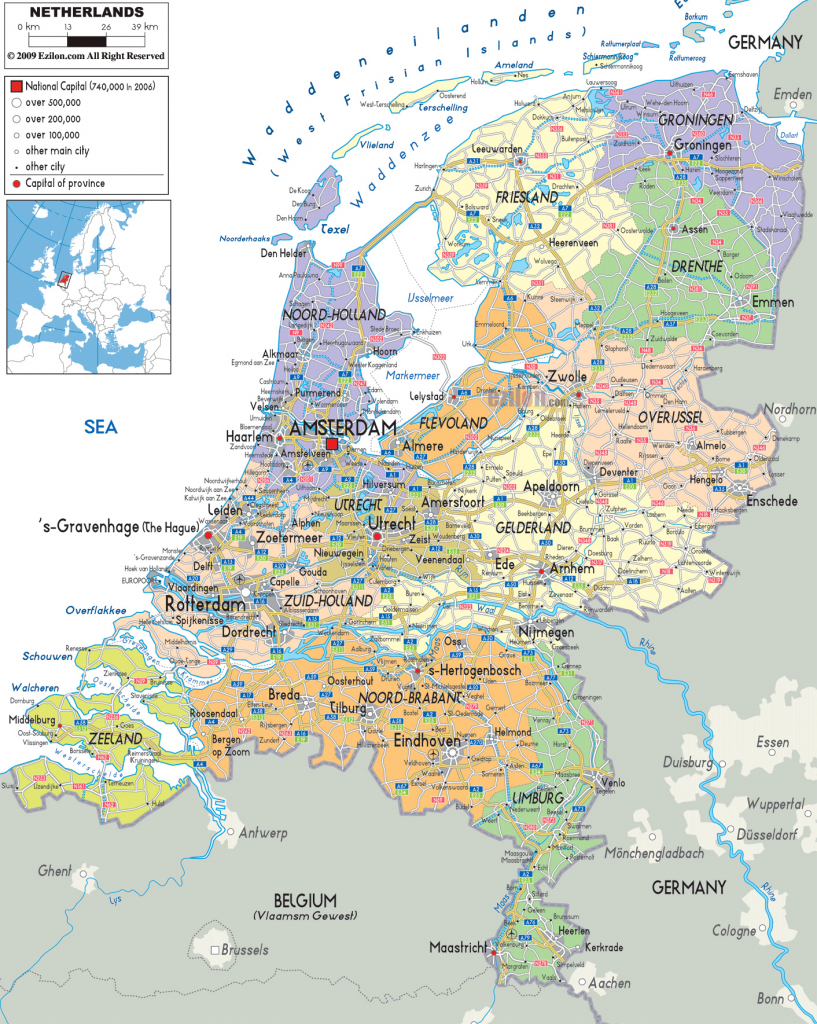 Maps Of Holland | Detailed Map Of Holland In English | Tourist Map throughout Printable Map Of Holland
