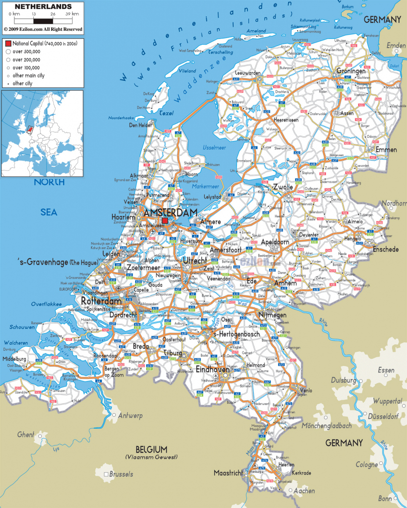 Maps Of Holland | Detailed Map Of Holland In English | Tourist Map with Printable Map Of Holland