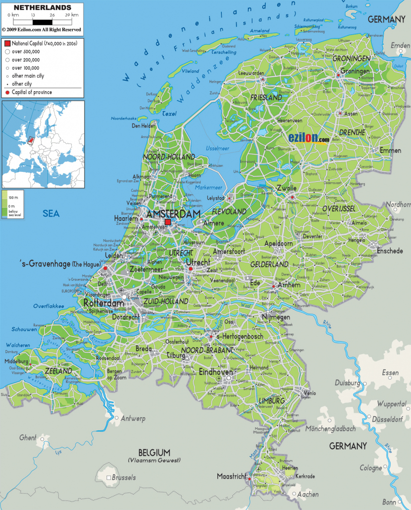 Maps Of Holland | Detailed Map Of Holland In English | Tourist Map with regard to Printable Map Of Holland