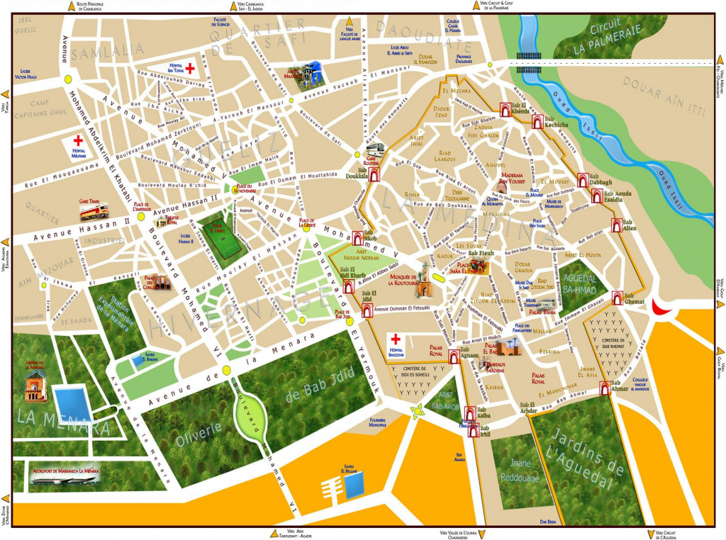 Marrakech Tourist Map Printable | Printable Maps