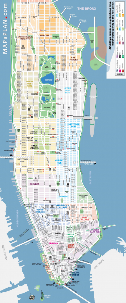 Maps Of New York Top Tourist Attractions - Free, Printable intended for Printable Street Map Of Manhattan