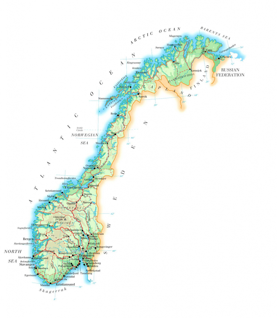 Maps Of Norway | Detailed Map Of Norway In English | Tourist Map Of in Printable Map Of Norway With Cities