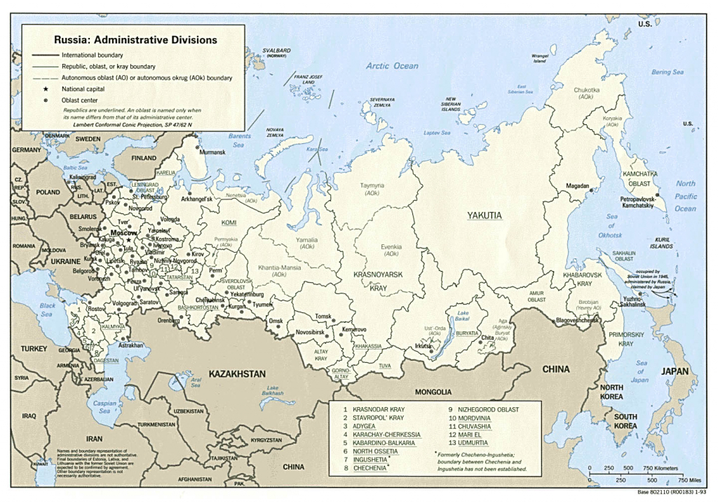 Maps Of Russia | Detailed Map Of Russia With Cities And Regions within Printable Map Of Russia