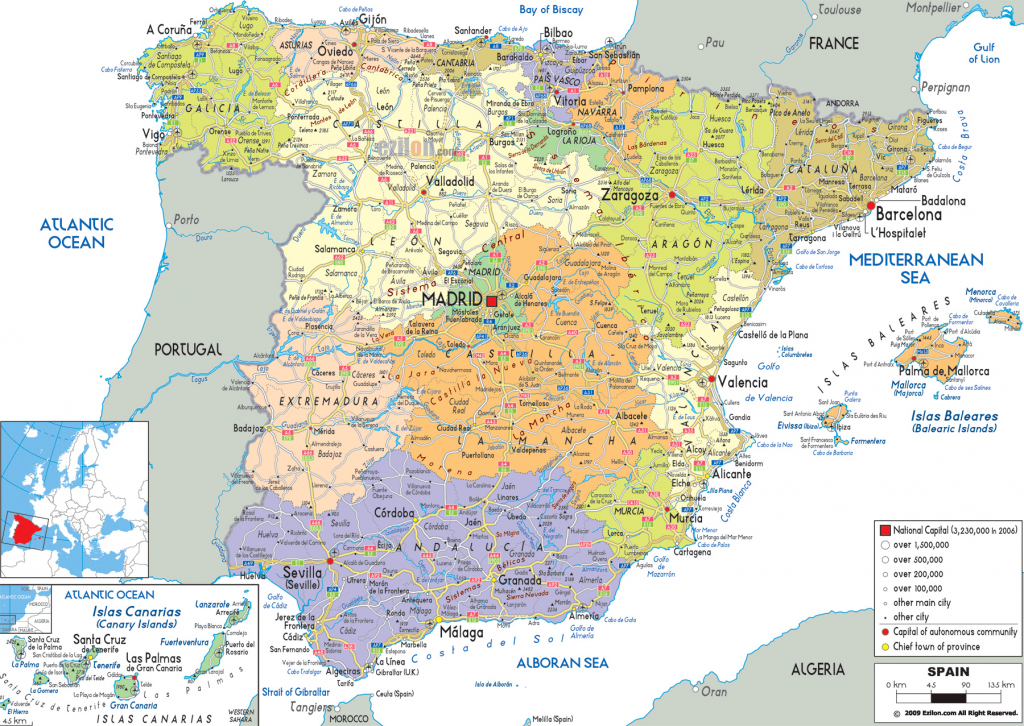 Maps Of Spain | Detailed Map Of Spain In English | Tourist Map (Map regarding Printable Map Of Spain With Cities