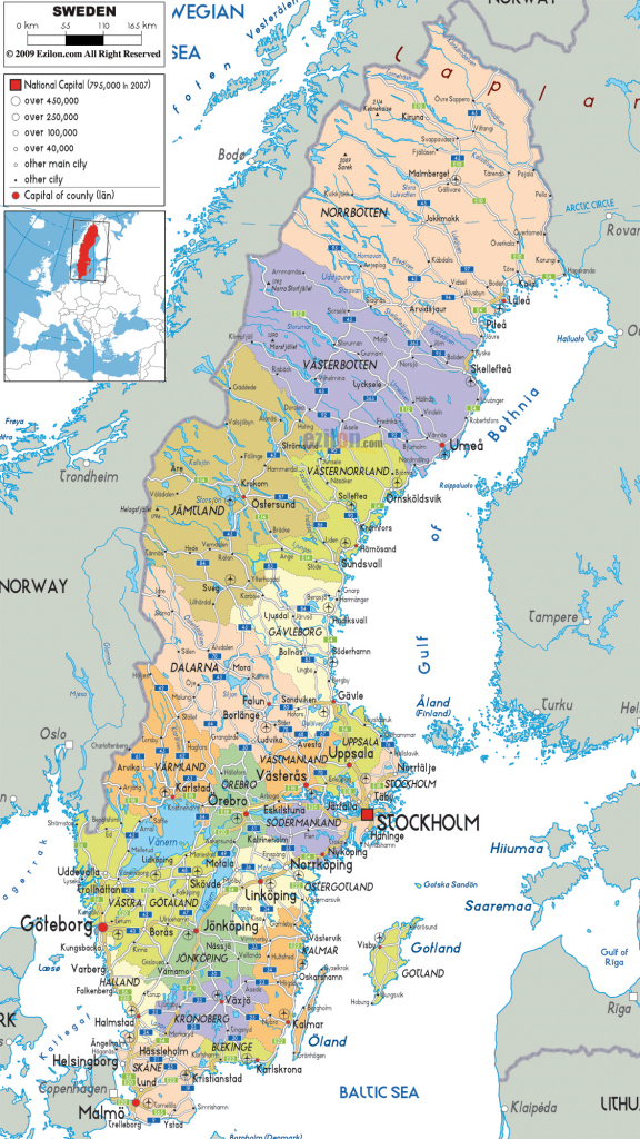 Maps Of Sweden | Detailed Map Of Sweden In English | Tourist Map Of within Printable Map Of Sweden