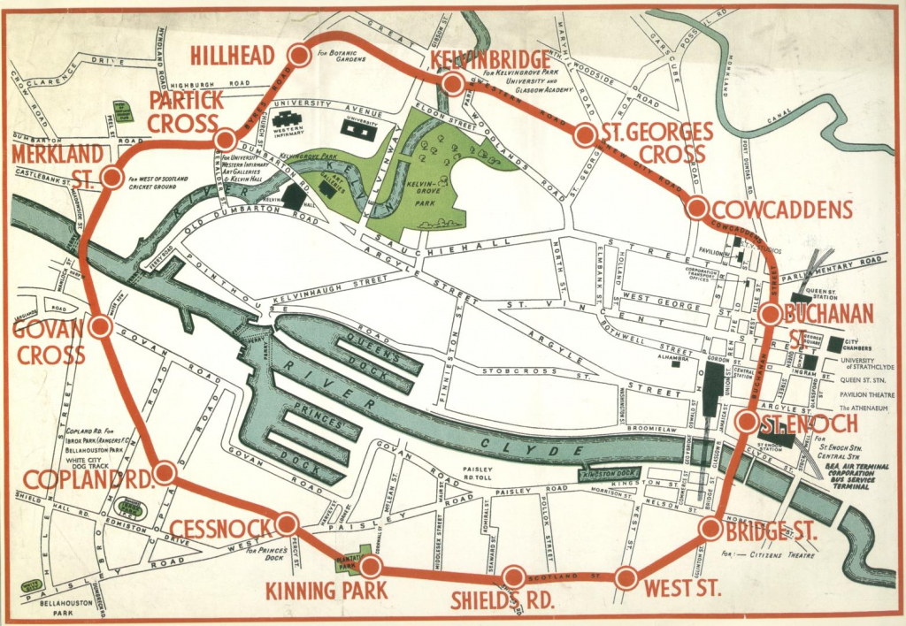 Maps Of The Glasgow Subway inside Glasgow City Map Printable