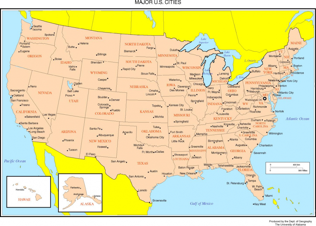 Maps Of The United States regarding Printable State Maps With Major Cities