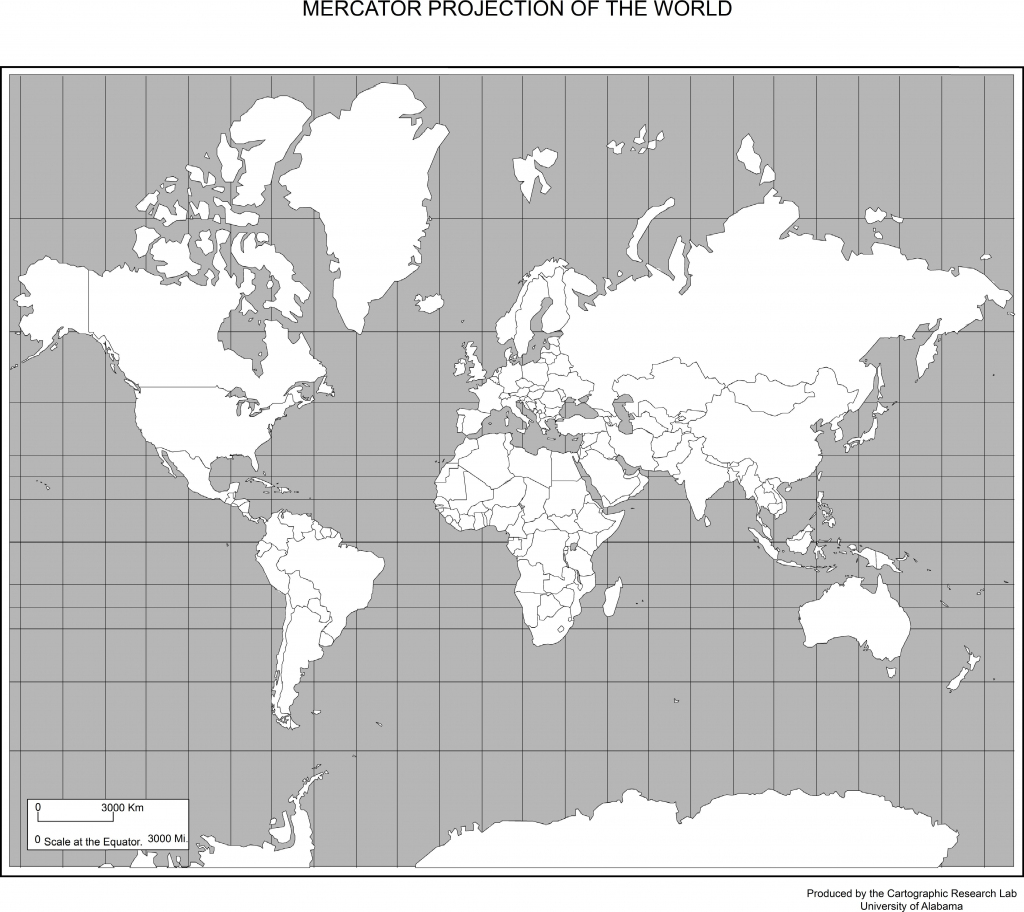 Maps Of The World throughout World Map Mercator Projection Printable