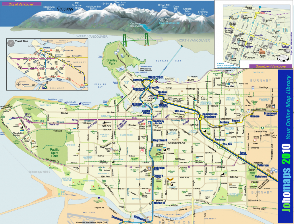 Maps Of Vancouver - Johomaps with Printable Map Of Vancouver