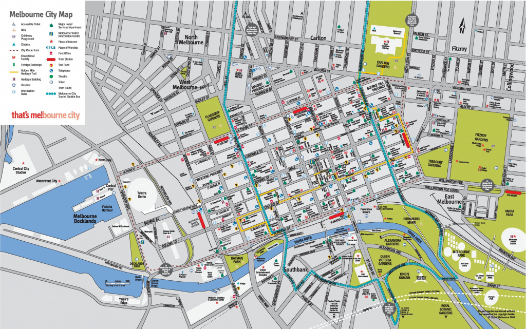 Melbourne Cbd Map in Melbourne City Map Printable