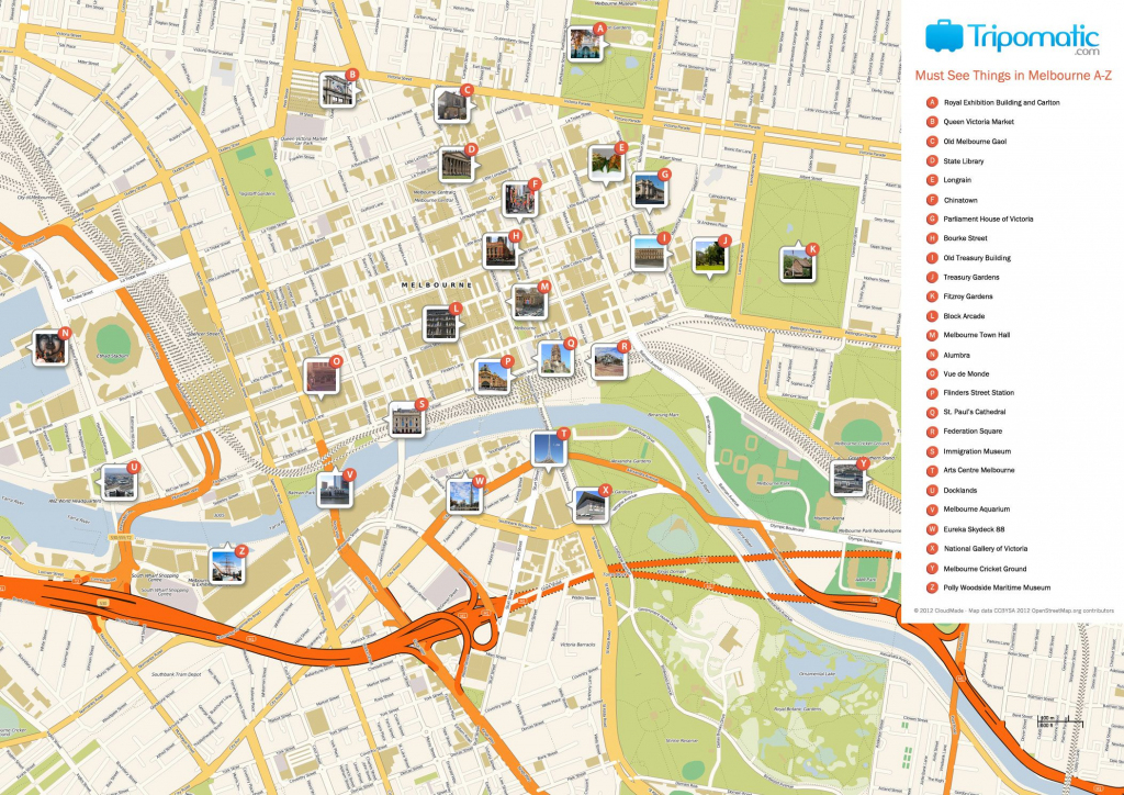Melbourne Printable Tourist Map In 2019 | Free Tourist Maps intended for Melbourne Cbd Map Printable
