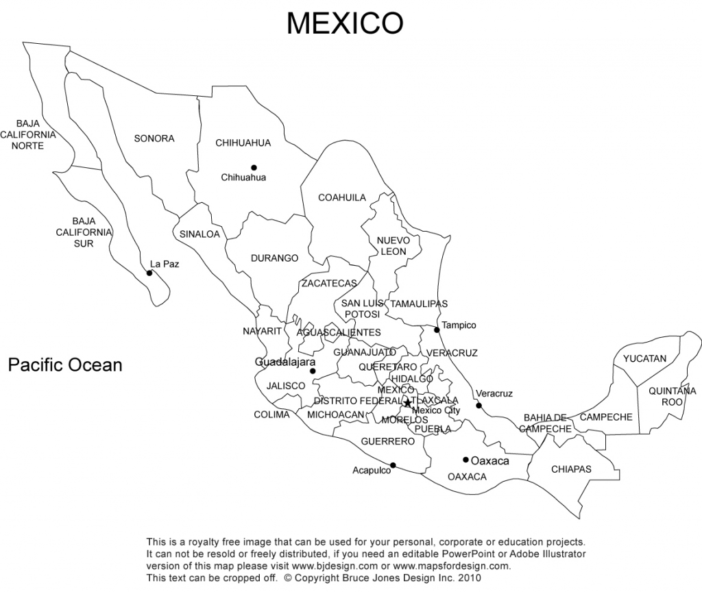 Mexico Map Royalty Free, Clipart, Jpg throughout Printable Map Of Mexico