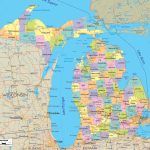 Michigan County Map For Large Detailed Of With Cities And Towns For Michigan County Maps Printable