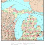 Michigan Printable Map Throughout Michigan County Maps Printable