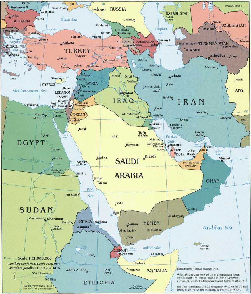 Middle East Political Map, Middle East Country Political Map,middle inside Printable Map Of Middle East