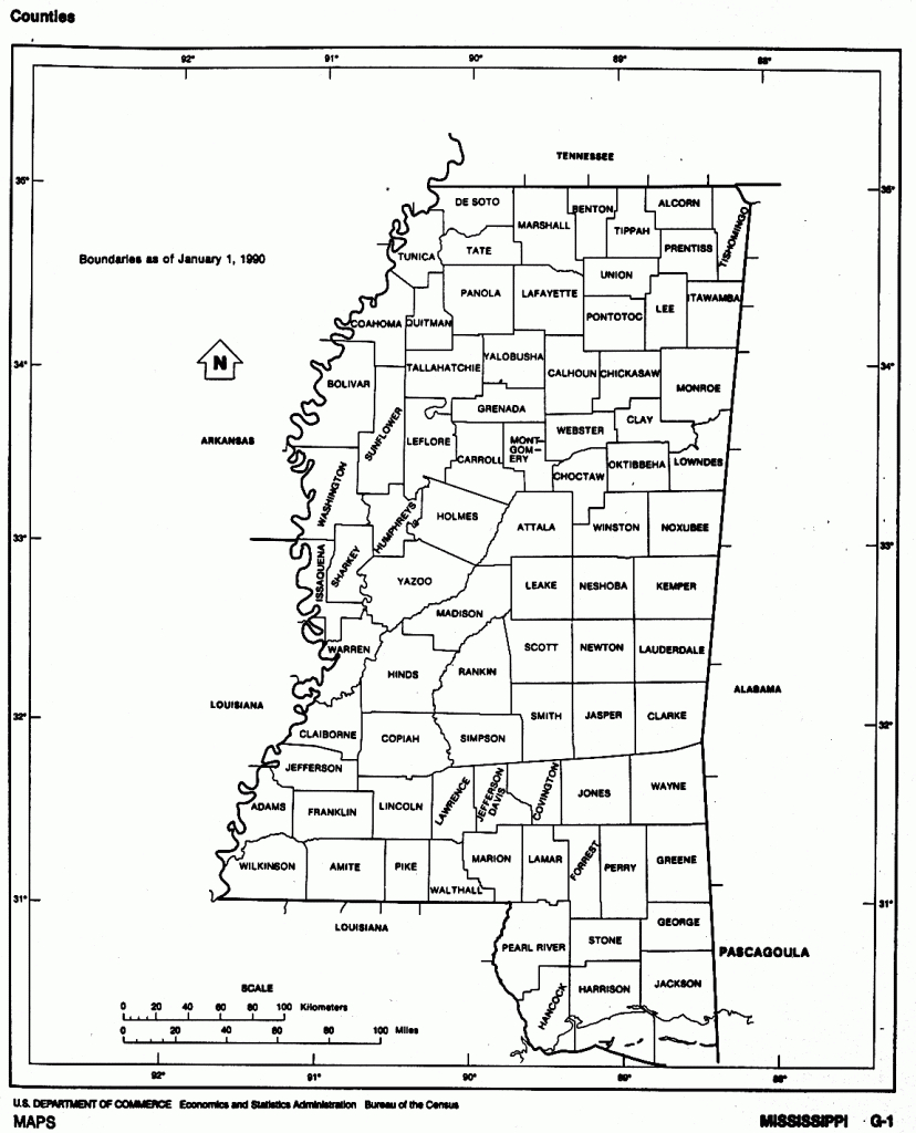 Mississippi Free Map in Printable Map Of Ms