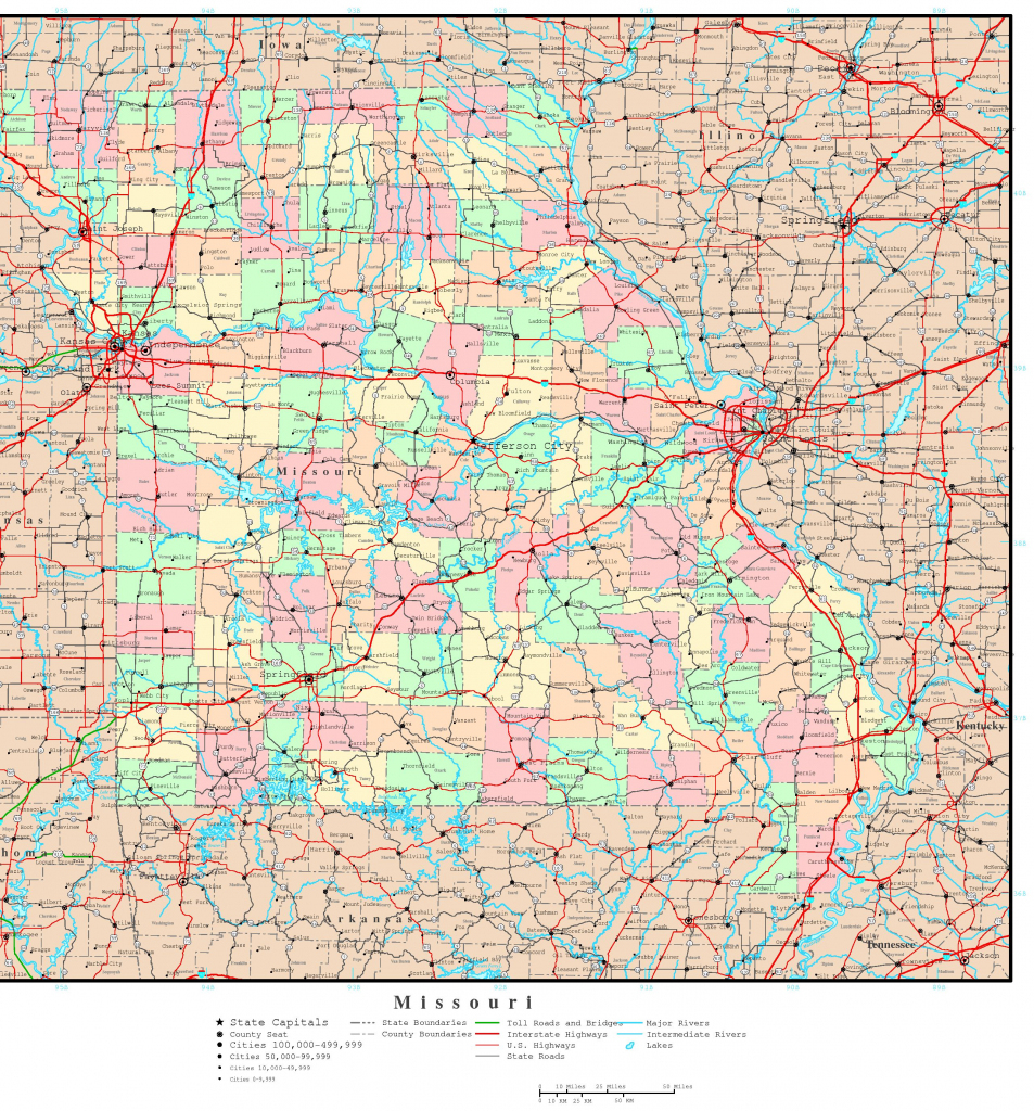 Missouri Printable Map for Printable Blank Map Of Missouri