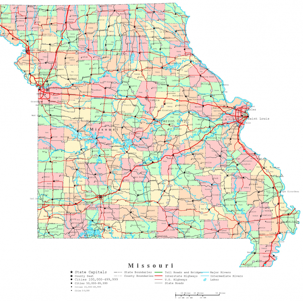 Missouri Printable Map with Printable Blank Map Of Missouri
