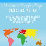 Montessori Puzzle Maps   7 Continents Of The World | Montessori Inside World Map Puzzle Printable