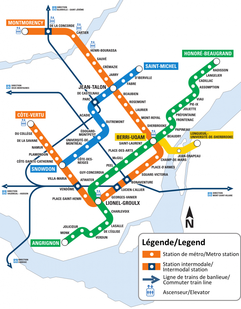 Montreal Metro Map - Go! Montreal Tourism Guide with Montreal Metro Map Printable