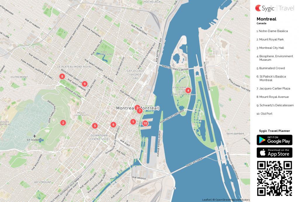 Montreal Printable Tourist Map | Montreal | Pinterest | Montreal with regard to Printable Map Of Montreal