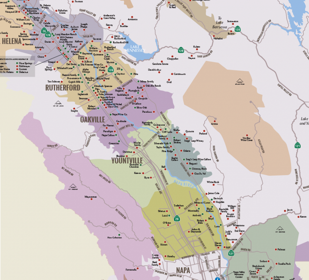 Napa Valley Winery Map | Plan Your Visit To Our Wineries with Napa Winery Map Printable