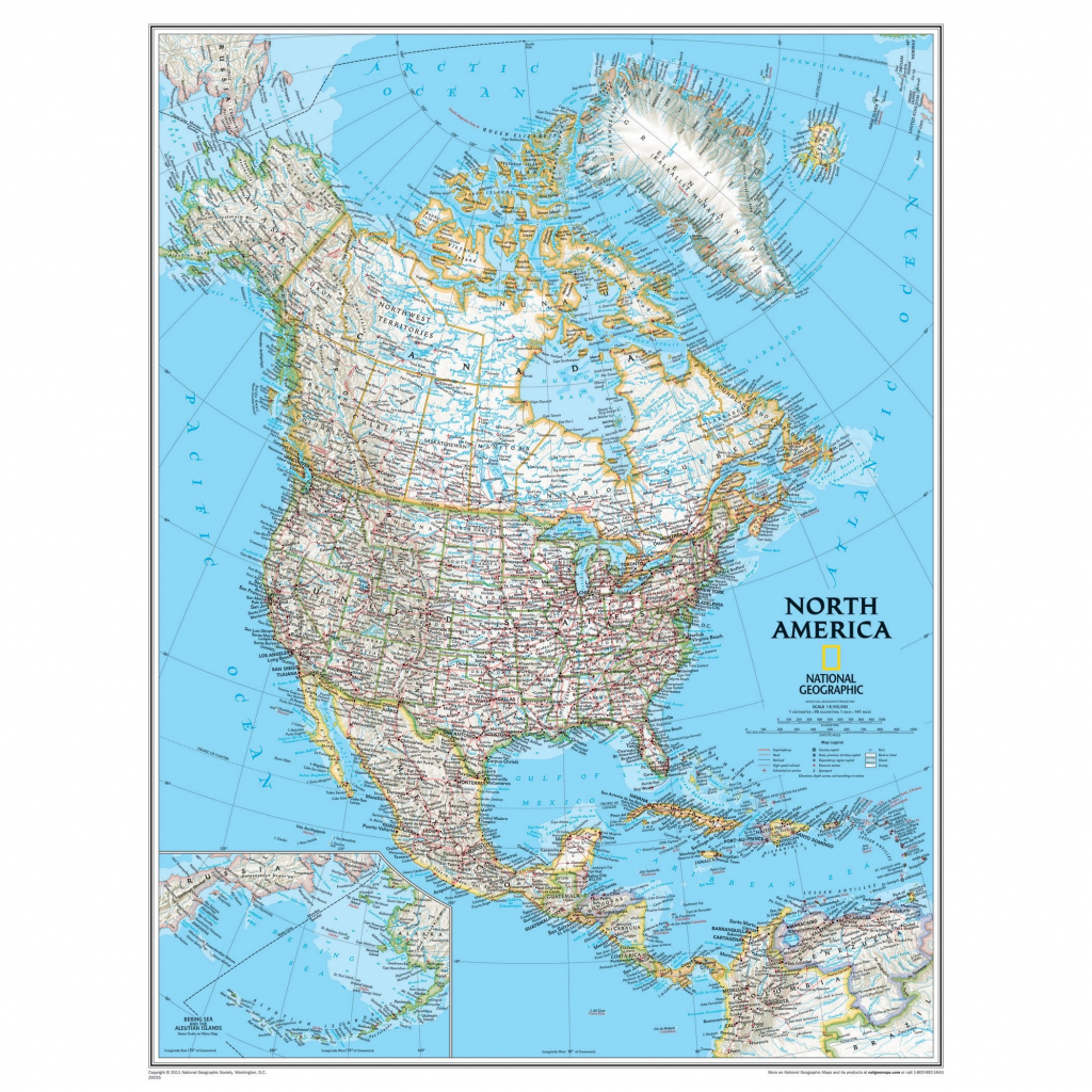 National Geographic Us Map Printable Best North America Classic regarding National Geographic Printable Maps