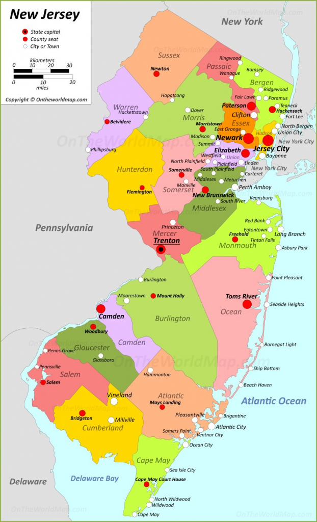 New Jersey State Maps | Usa | Maps Of New Jersey (Nj) throughout Printable Map Of New Jersey