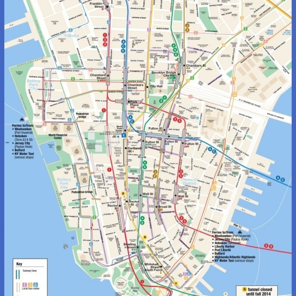 New York Tourist Map Pdf Manhattan Street throughout Printable Map Manhattan Pdf
