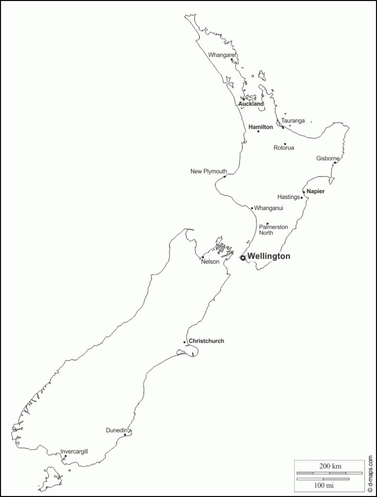 New Zealand Free Map, Free Blank Map, Free Outline Map, Free Base regarding Outline Map Of New Zealand Printable
