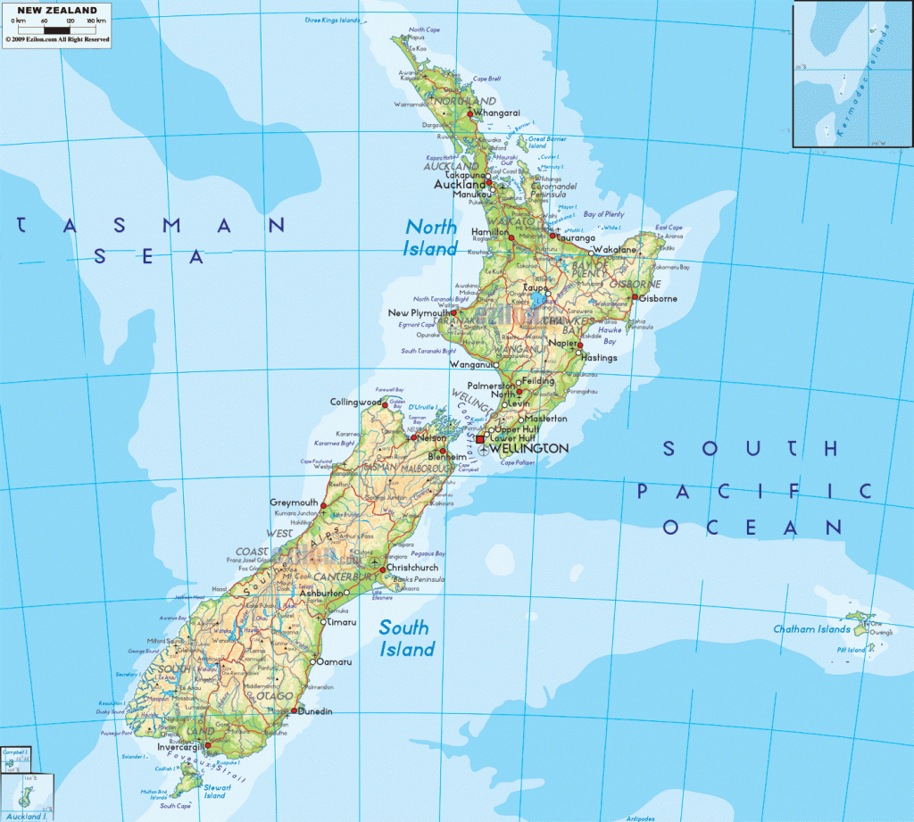 New Zealand Map Printable - Toursmaps ® with Printable Map Of New Zealand
