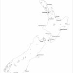 New Zealand Map With Cities And Towns Coloring Page | Free Printable Intended For Outline Map Of New Zealand Printable
