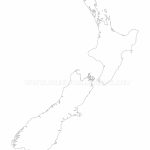 New Zealand Political Map Inside Outline Map Of New Zealand Printable