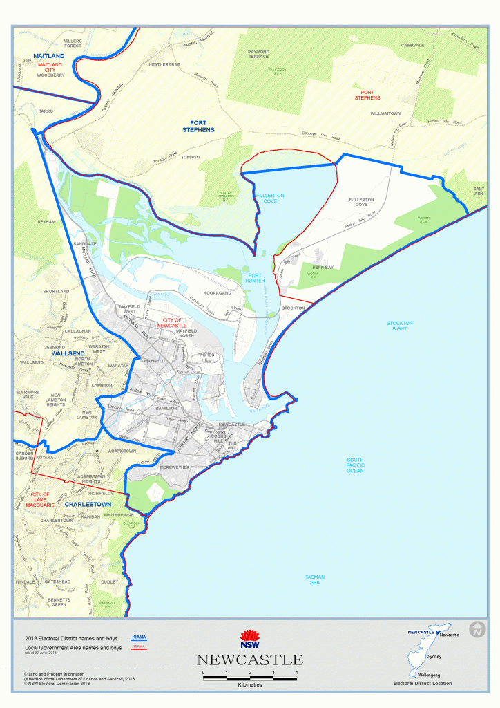 Newcastle - Nsw Electoral Commission for Printable Map Of Newcastle Nsw