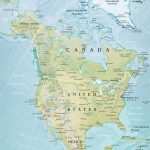 North America Physical Map With Printable Physical Map Of North America