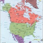 North America Political Map, North America Atlas Intended For North America Political Map Printable