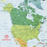 North America Political Map, Political Map Of North America With North America Political Map Printable