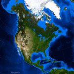 North America Satellite Image Giclee Print Topography & Bathymetry Inside Topographic World Map Printable