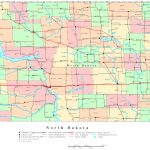 North Dakota Printable Map Inside Printable Map Of North Dakota