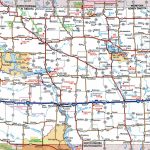 North Dakota Road Map In Printable Map Of North Dakota