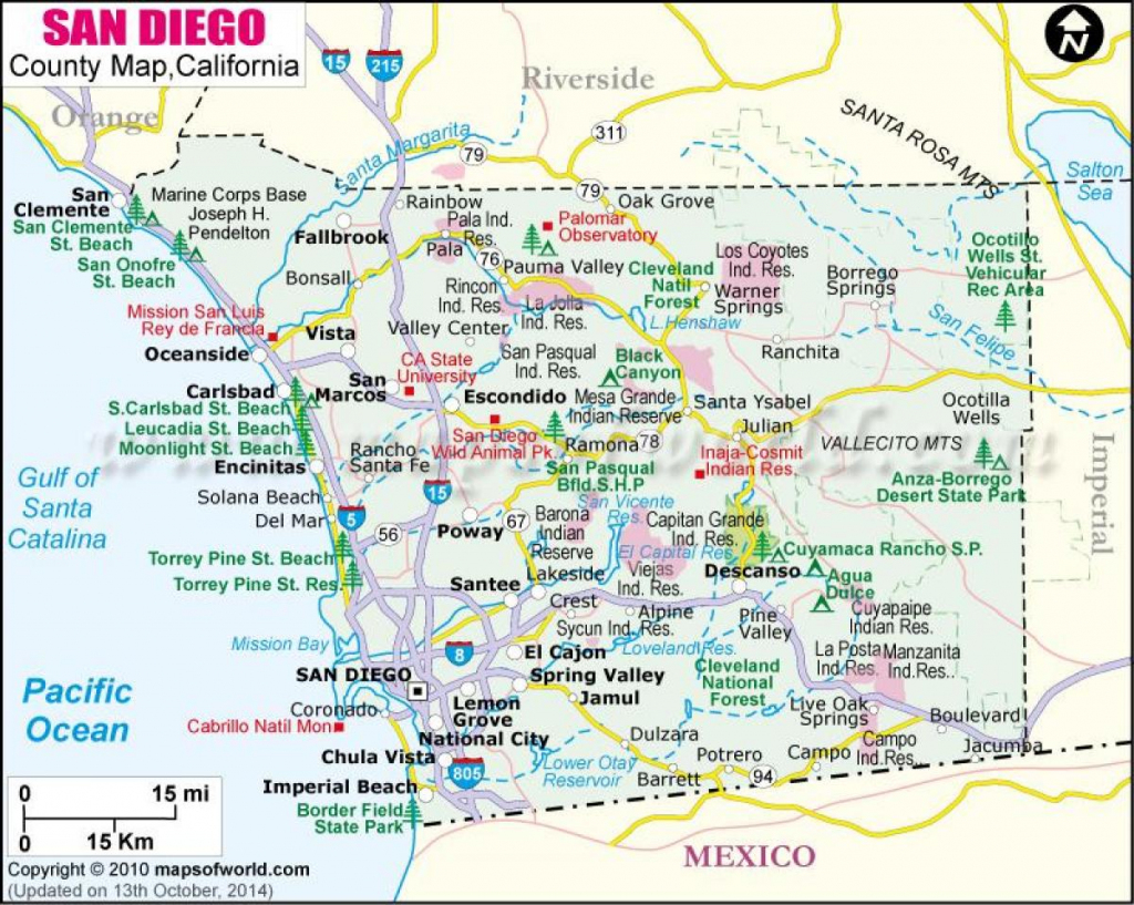 North San Diego Map - Map Of Northern San Diego (California - Usa) with Printable Map Of San Diego